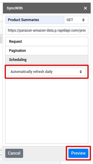 Select refresh daily